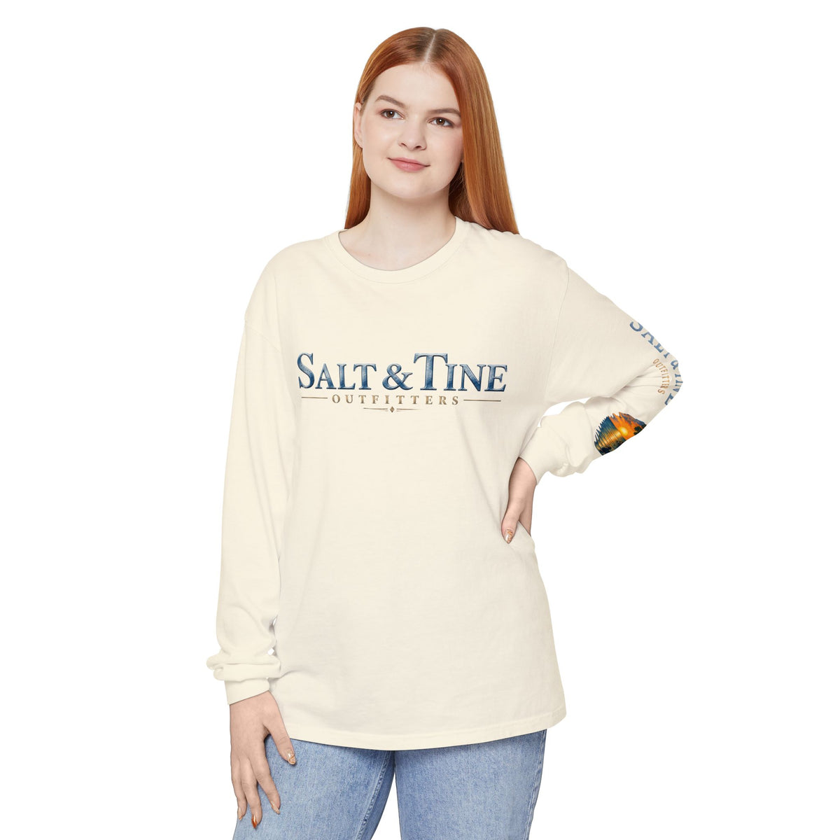 Salt & Tine Outfitters Long Sleeve Tee — 'Silver King' Fishing Graphic