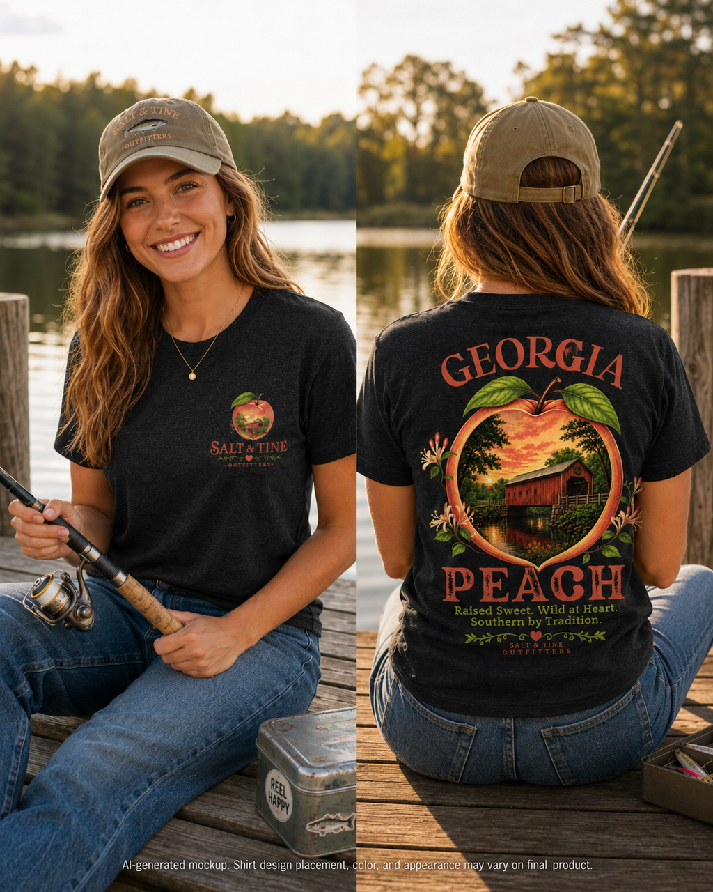 Georgia Peach T-Shirt — Vintage Peach Orchard Graphic Tee