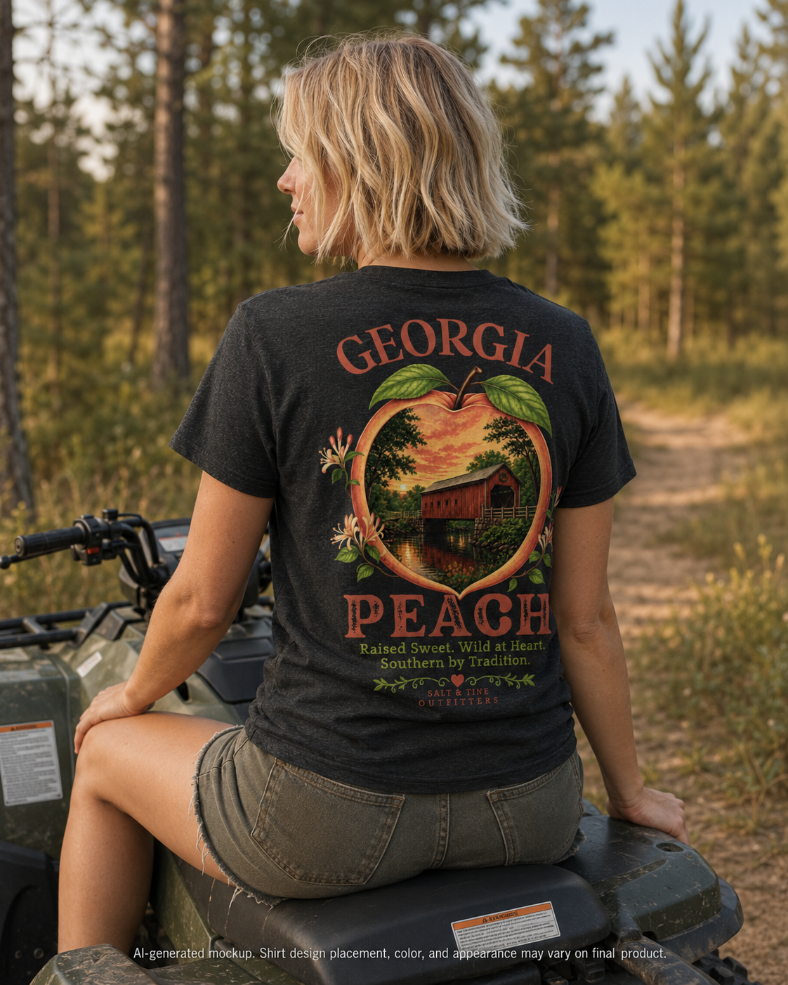 Georgia Peach T-Shirt — Vintage Peach Orchard Graphic Tee